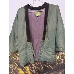 Hanten Vintage Japanese Traditional Jacket Green And Purple